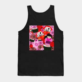 japanese inspired pop art pattern Tank Top